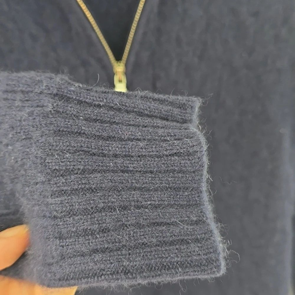 RALPH LAUREN B Label Knitted Cashmere Sweater Navy Blue Size M - Picture 4 of 13